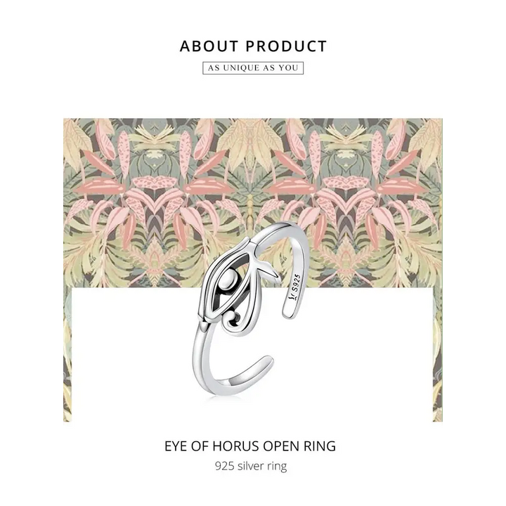 Eye of horus egypt 925 sterling silver ring y2k - rings