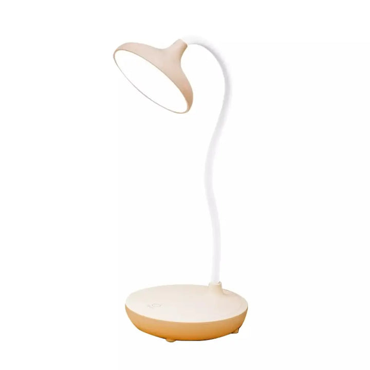 Aesthetic eye protection desk lamp with levels controlled brightness - yellow