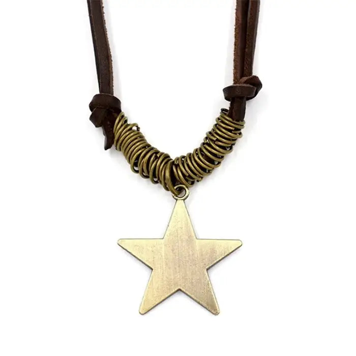 Fairy grunge star necklace in apparel and accessories - standart / brown