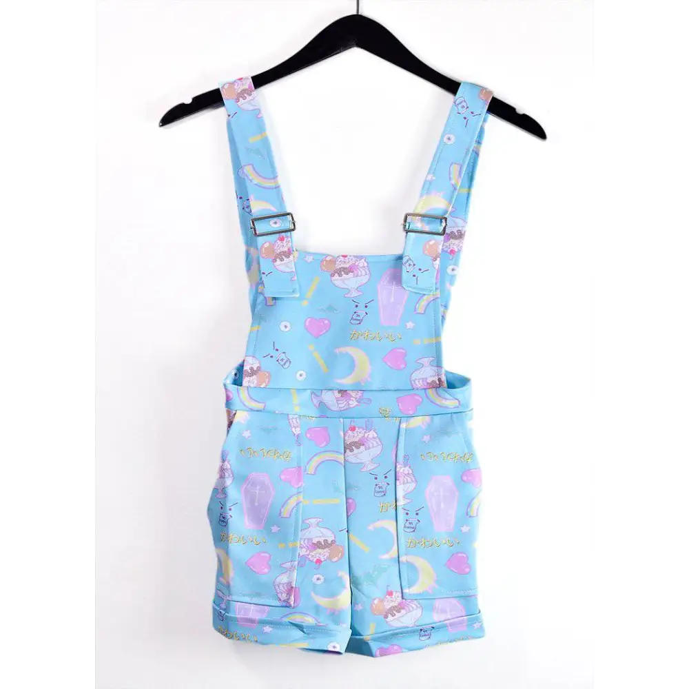 Fairy kei overalls inspired by y2k fashion charm - xs - women overalls