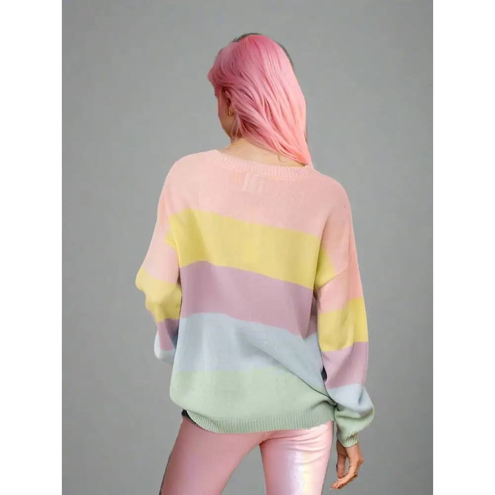 Fairy kei rainbow sweater