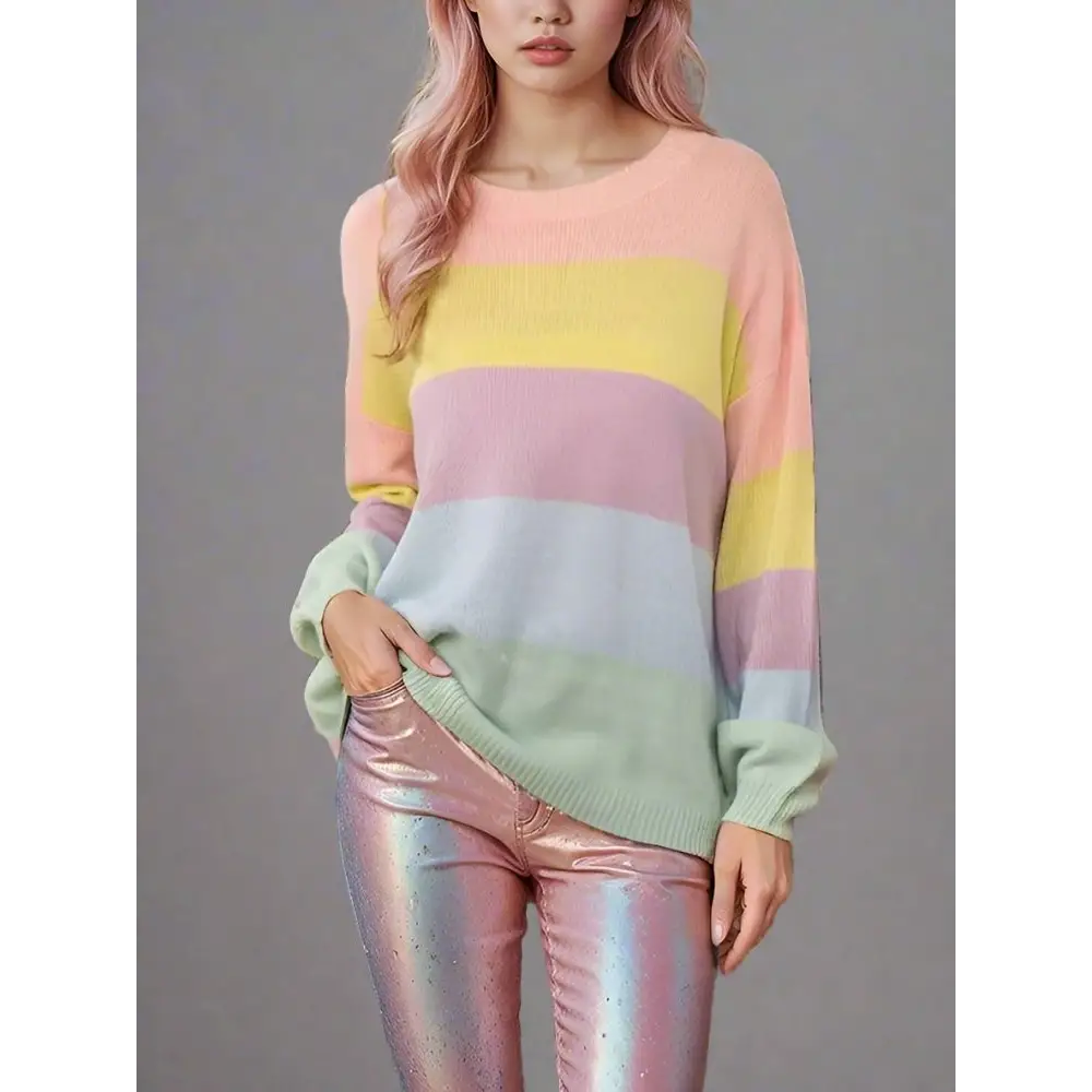 Fairy kei rainbow sweater