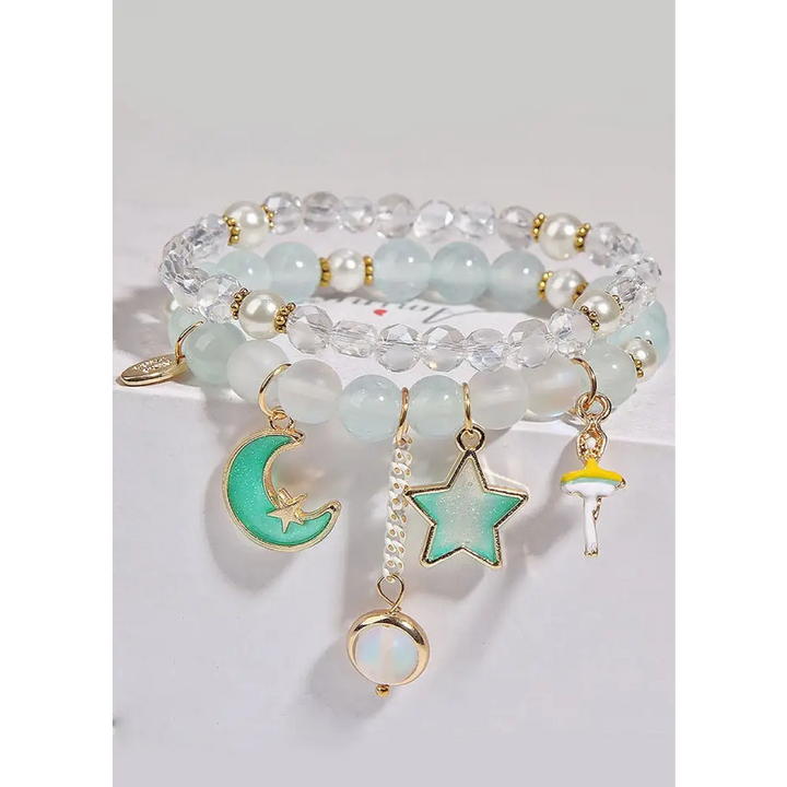 Fairycore double layer crystal bracelet for enchanting style