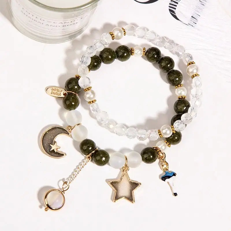 Fairycore double layer crystal bracelet for enchanting style