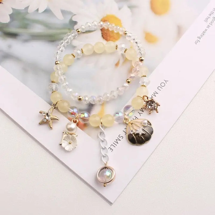 Fairycore double layer crystal bracelet for enchanting style