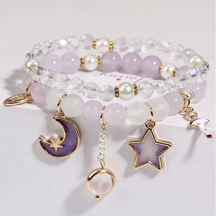 Fairycore double layer crystal bracelet for enchanting style