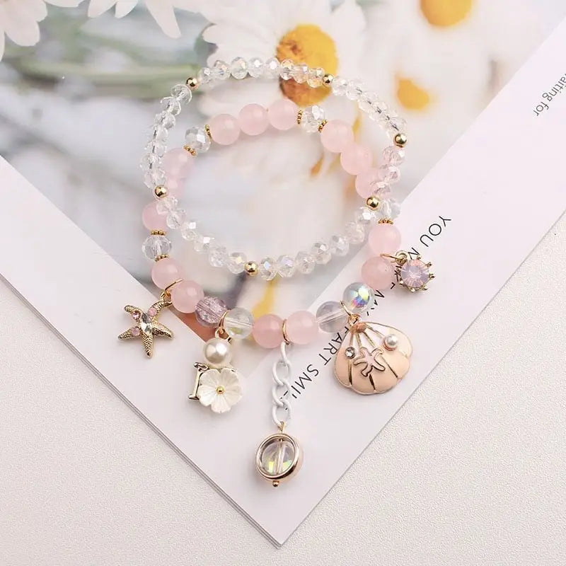 Fairycore double layer crystal bracelet for enchanting style