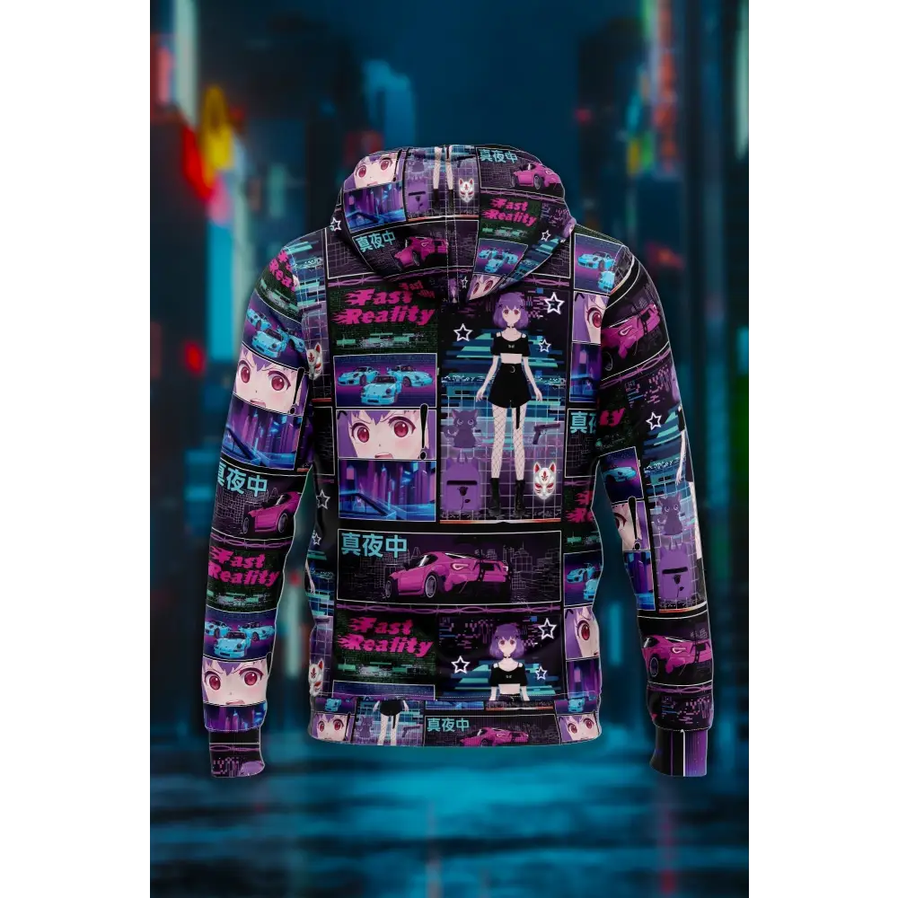 Fast reality anime hoodie