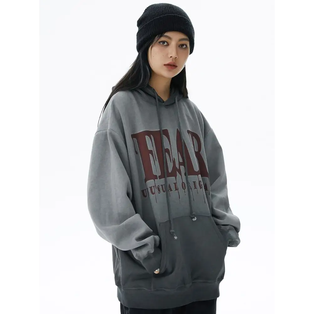 Fear washed gradient hoodie y2k - hoodies