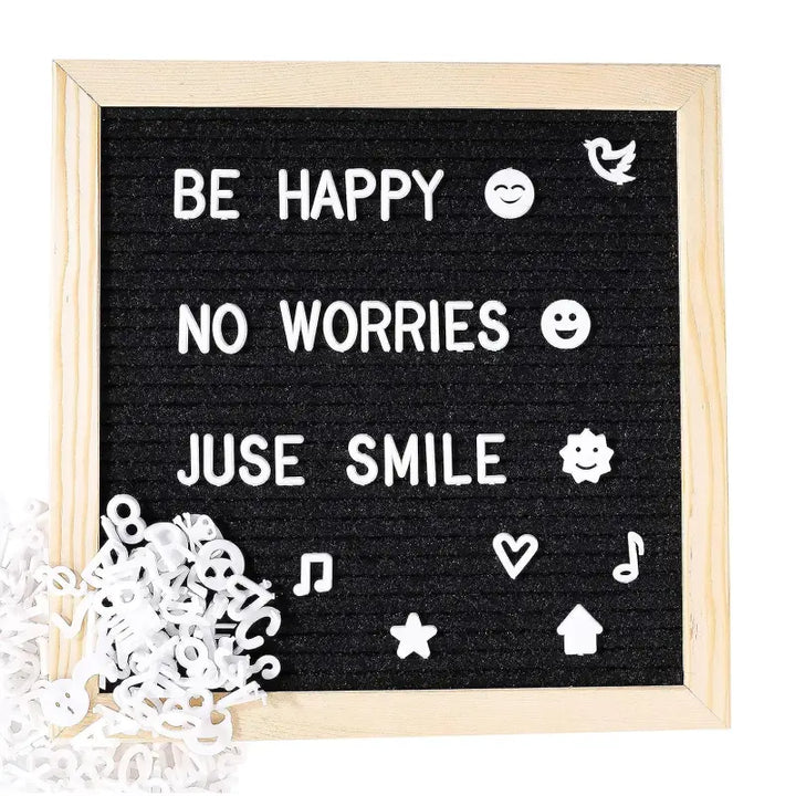 Felt letter message board for fun and creative communication