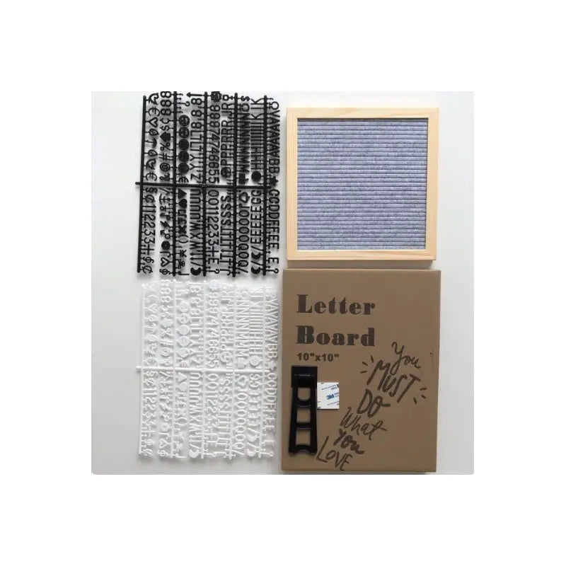 Felt letter message board for fun and creative communication - light gray