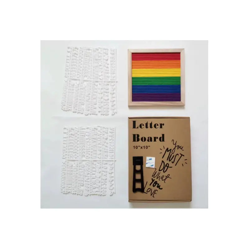 Felt letter message board for fun and creative communication - rainbow