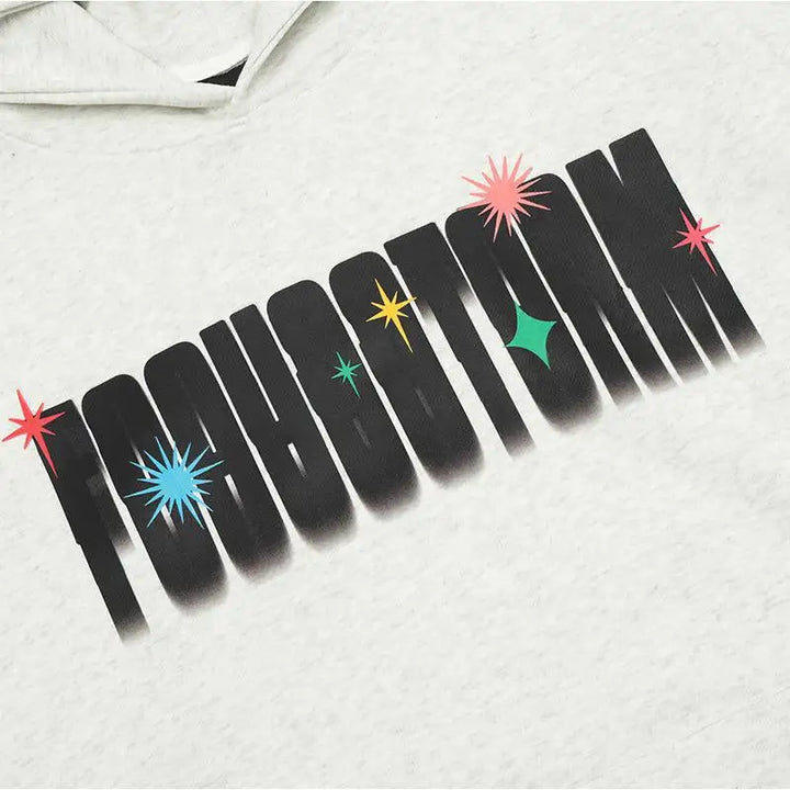 Y2k letter print fireworks hoodie for stylish streetwear - hoodies