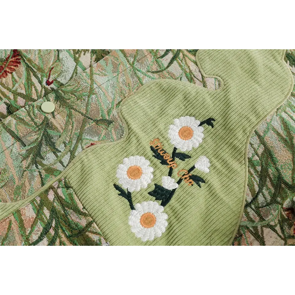 Floral daisy print jacket y2k