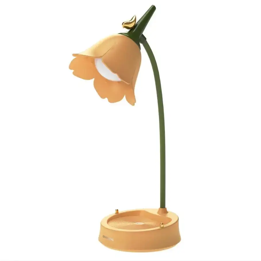 Y2k flower desk lamp for nostalgic decor and stylish spaces - yellow