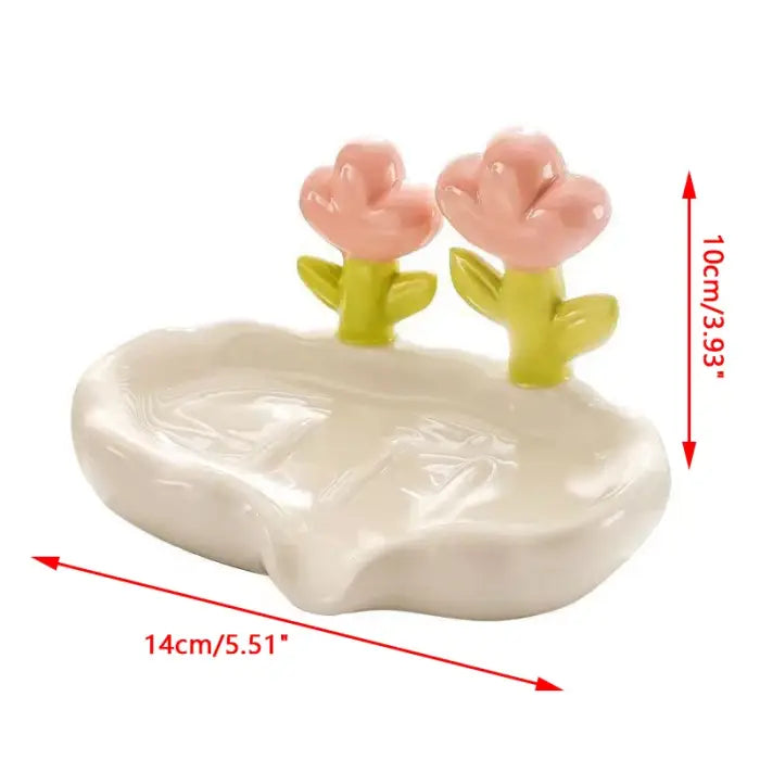 Flower shape soap holder for clean and fresh storage