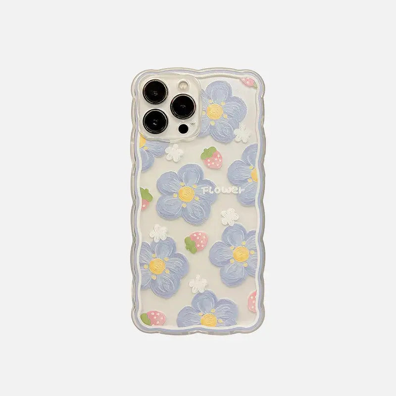 Flowers & strawberries iphone case y2k - 7 8 - cases