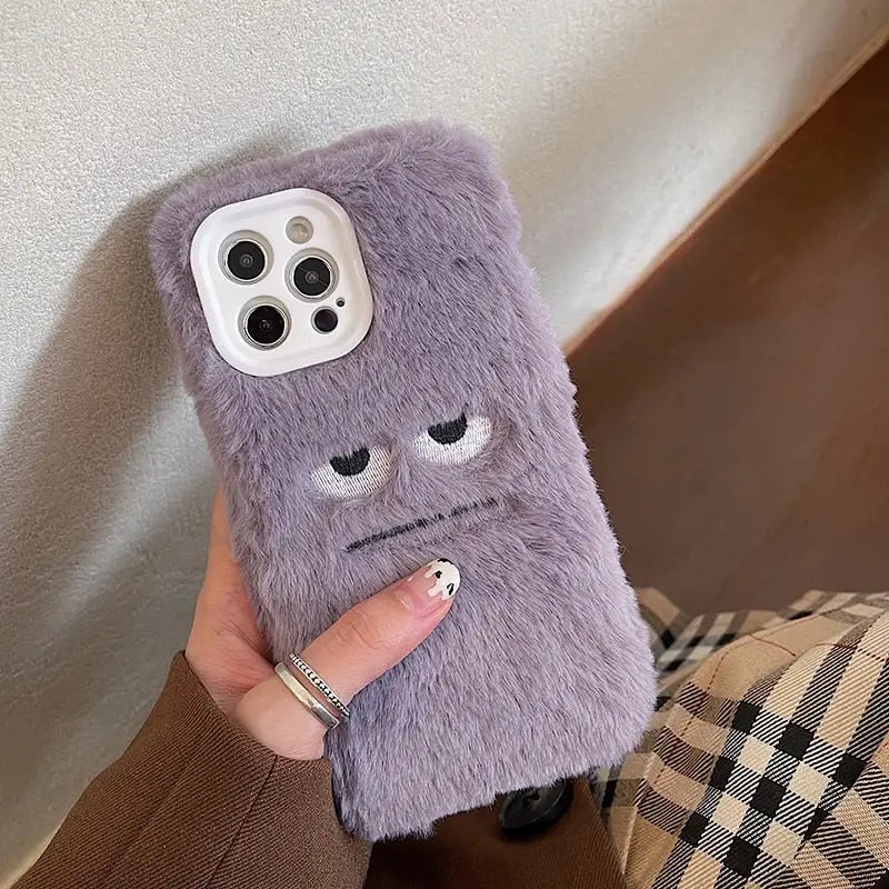 Fluffy monster mobile phone case for iphone y2k - cases