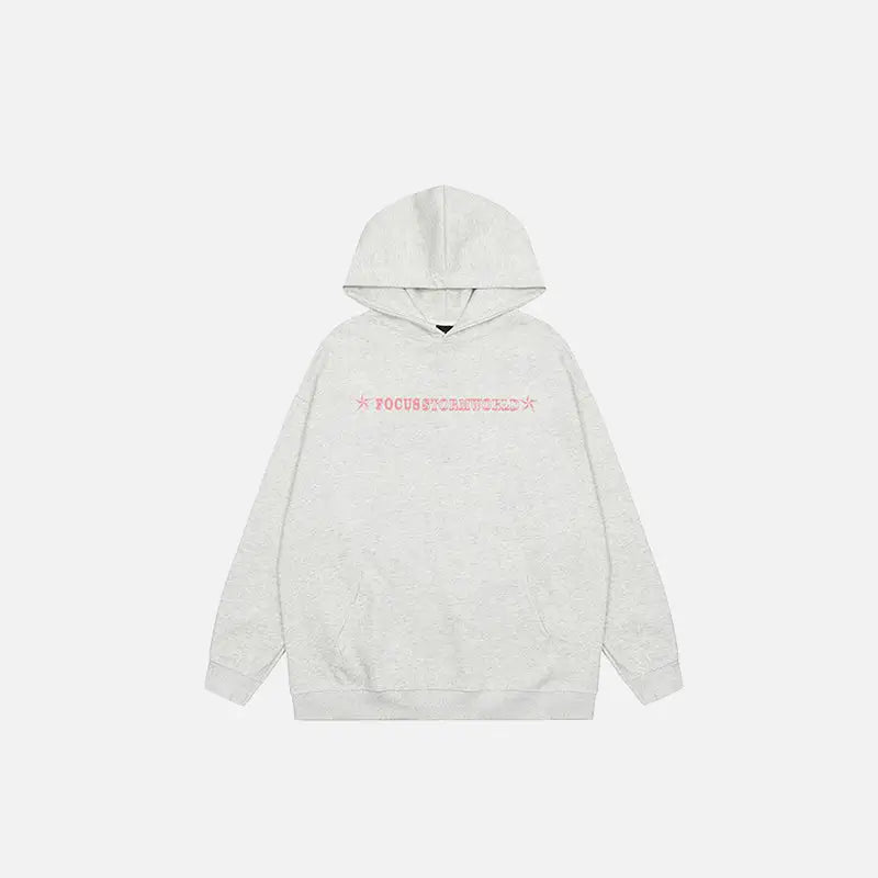 Focus hoodie y2k - gray / m - hoodies