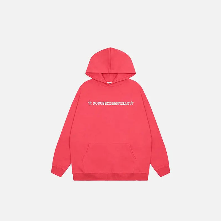 Focus hoodie y2k - red / m - hoodies