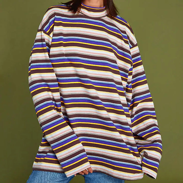 Forbidden girlfriend turtleneck jumper - free size / multicolor - sweater