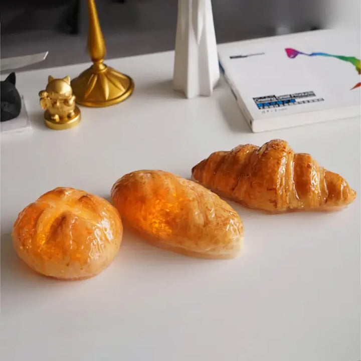 French croissant night light for playful ambient illumination