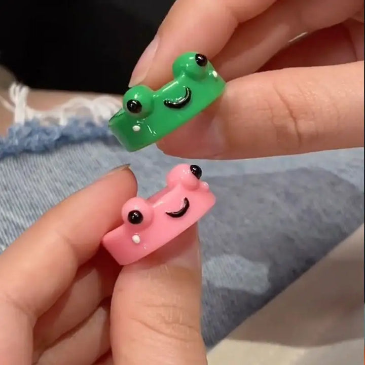 Matching frog couple rings for a cute connection - ring