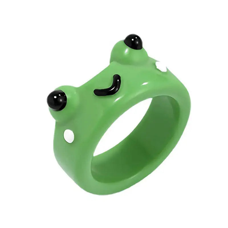 Matching frog couple rings for a cute connection - ring