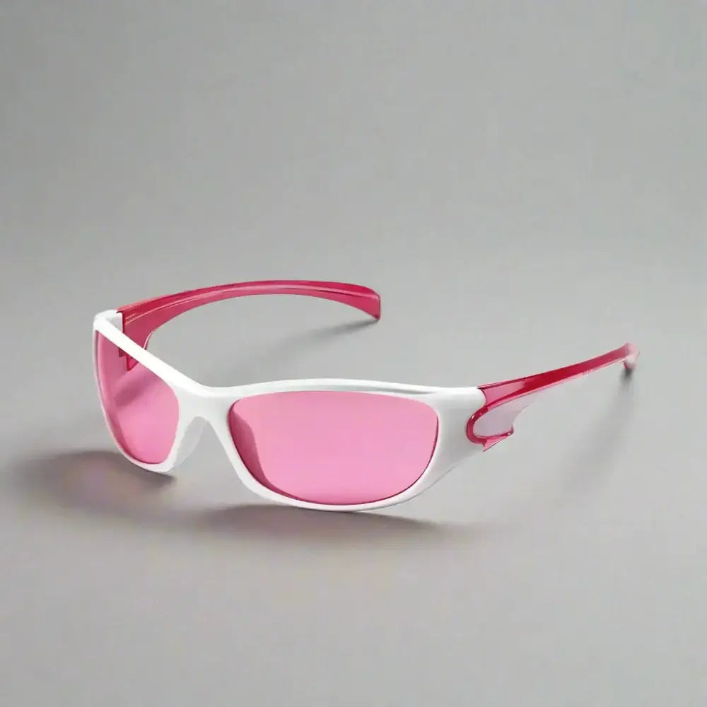 Frutiger metro y2k colorful mirror square sunglasses - uv400 fashion eyewear - pink