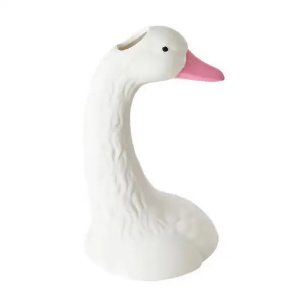 Funky swan vase for playful home decor and unique aesthetic