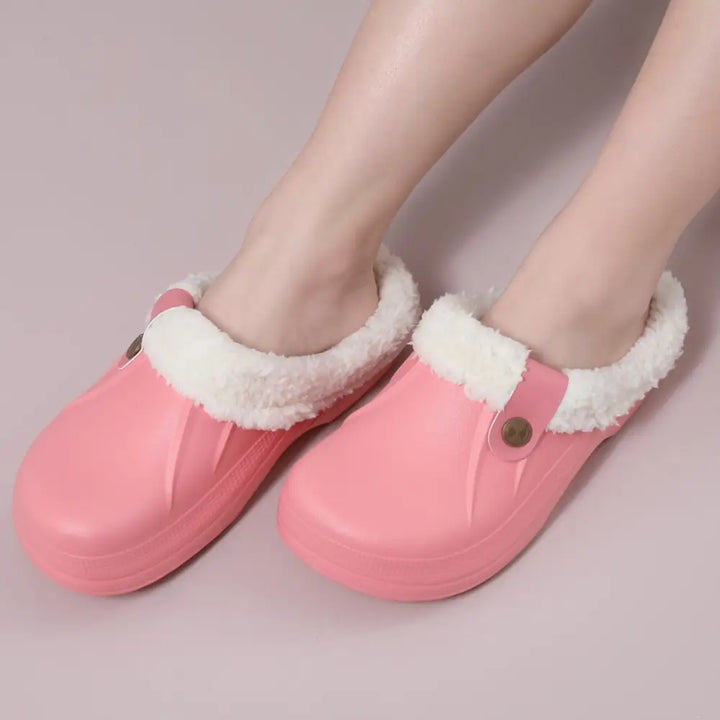 Y2k fuzzy waterproof slippers for comfort and style