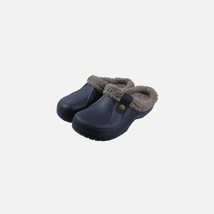 Y2k fuzzy waterproof slippers for comfort and style - deep gray / 35-36 (insole 8.6-8.8 inch)