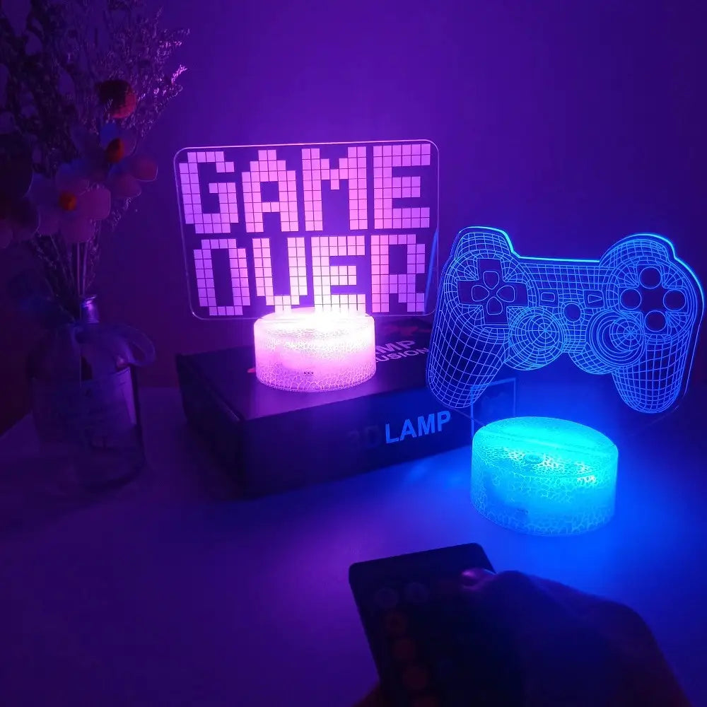 Gamer bedside lamp for aesthetic bedroom ambiance