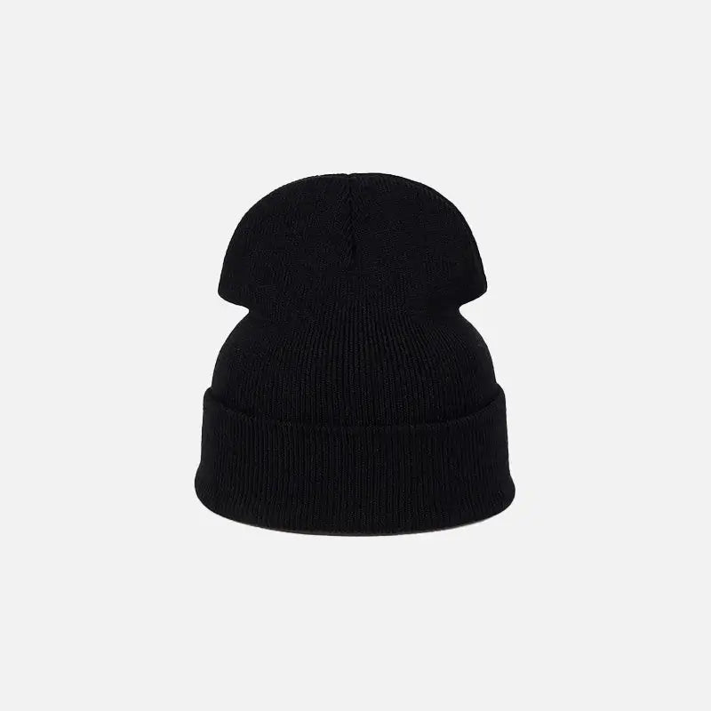 Gangster knitted beanies y2k - black