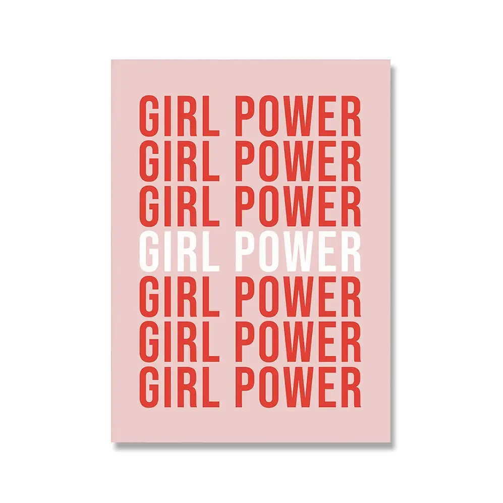 Girl power poster for aesthetic room decor - 13x18 cm / 5.1x7.1