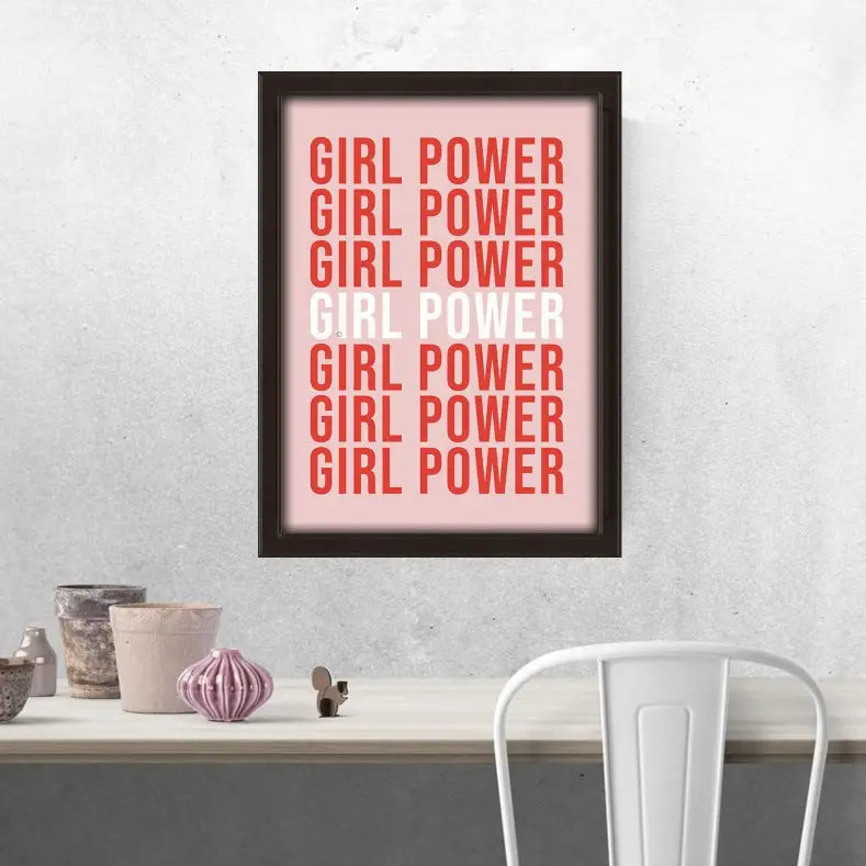 Girl power poster for aesthetic room decor