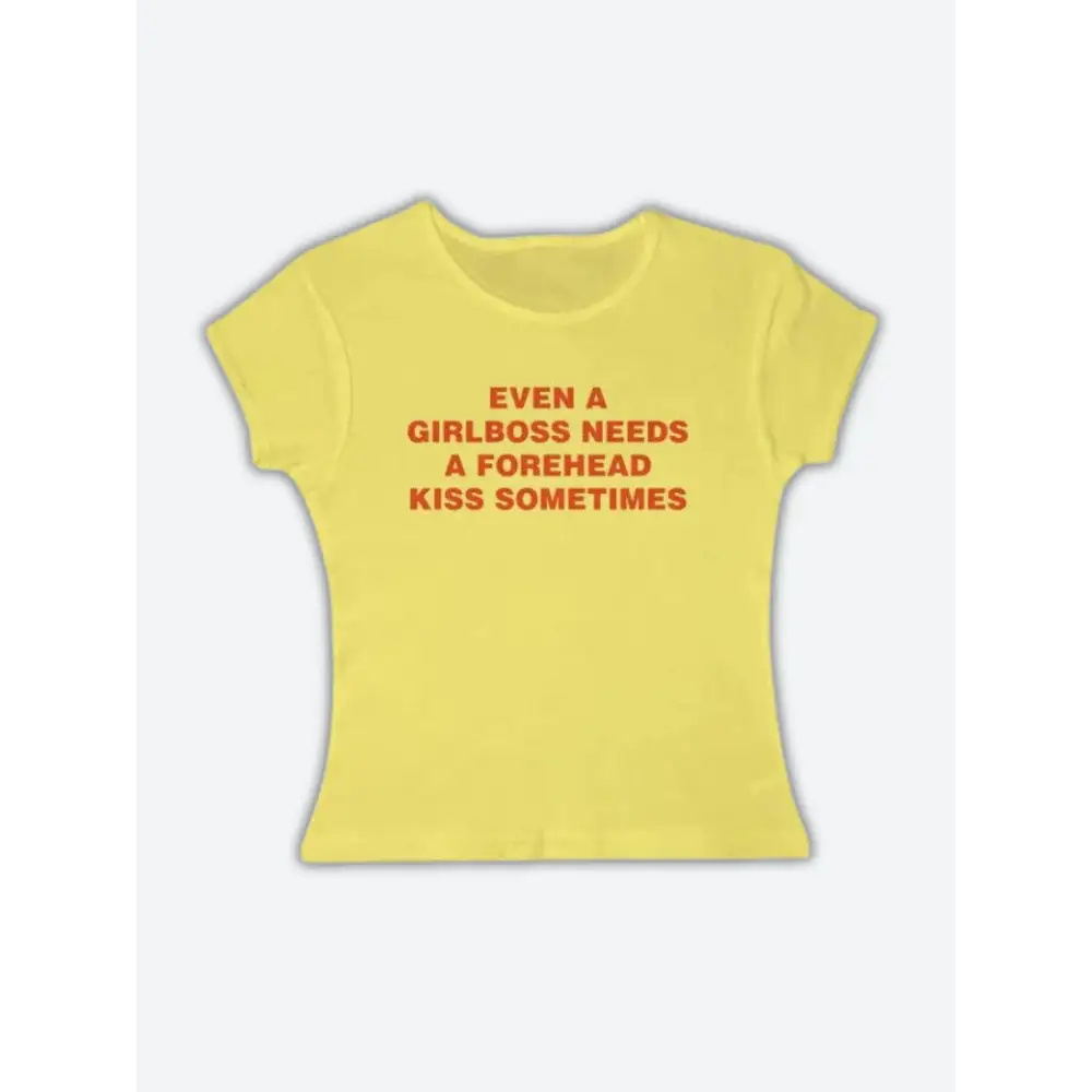 Bold y2k crop top with eye-catching print and comfortable fit - yellow / s - tee