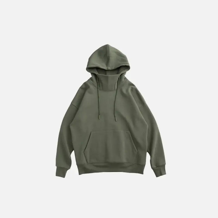 Going up high-neck hoodie y2k - charcoal green / xl - hoodies