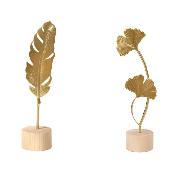 Gold leaf room decor ornament for aesthetic spaces