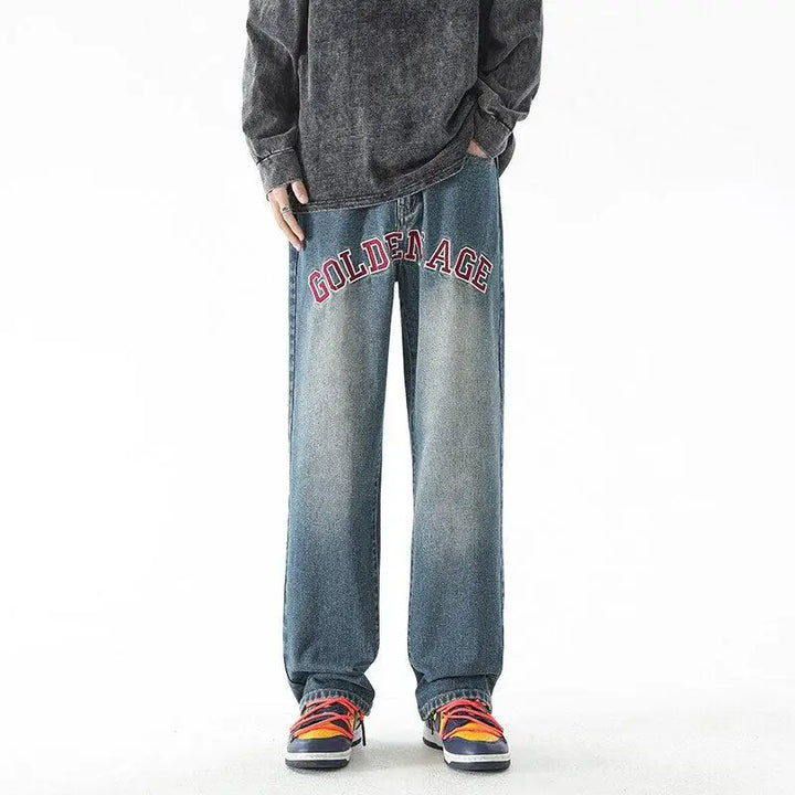 Golden age straight leg jeans - blue / s