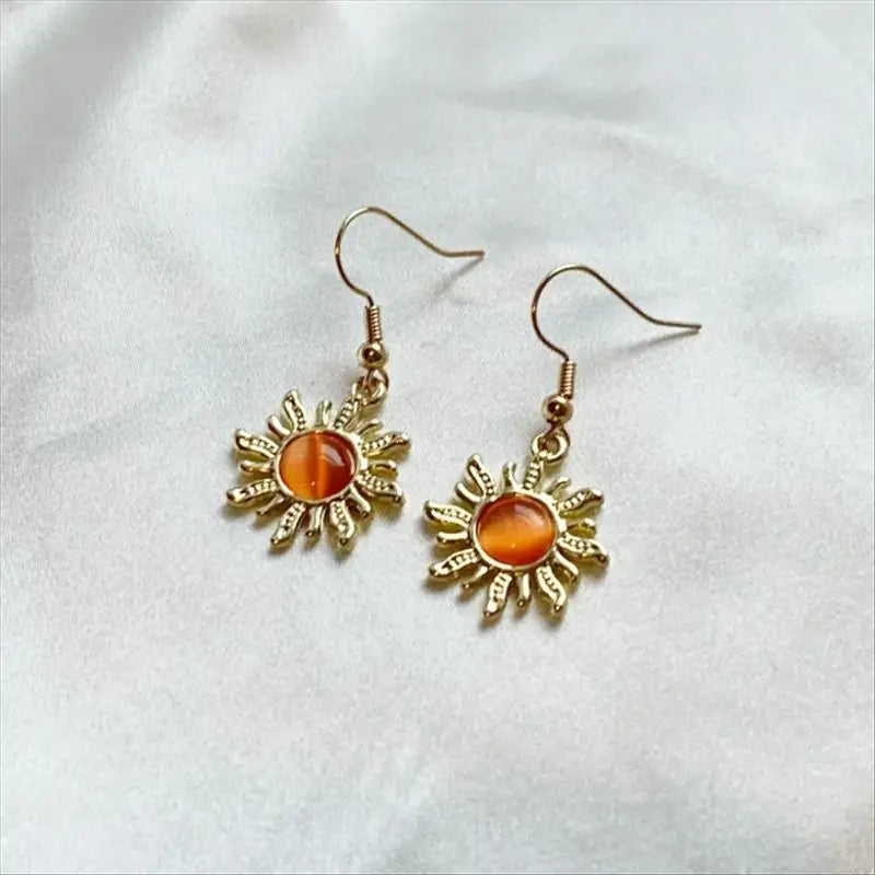 Golden hour sun earrings for a stunning aesthetic look - earrings