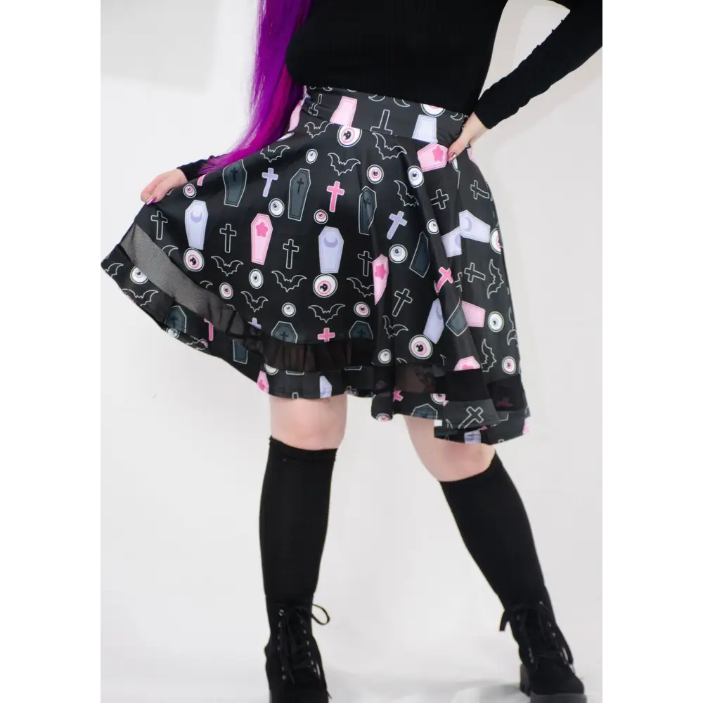 Goth candy mesh skirt for a chic and envy-inducing look - s - skirts