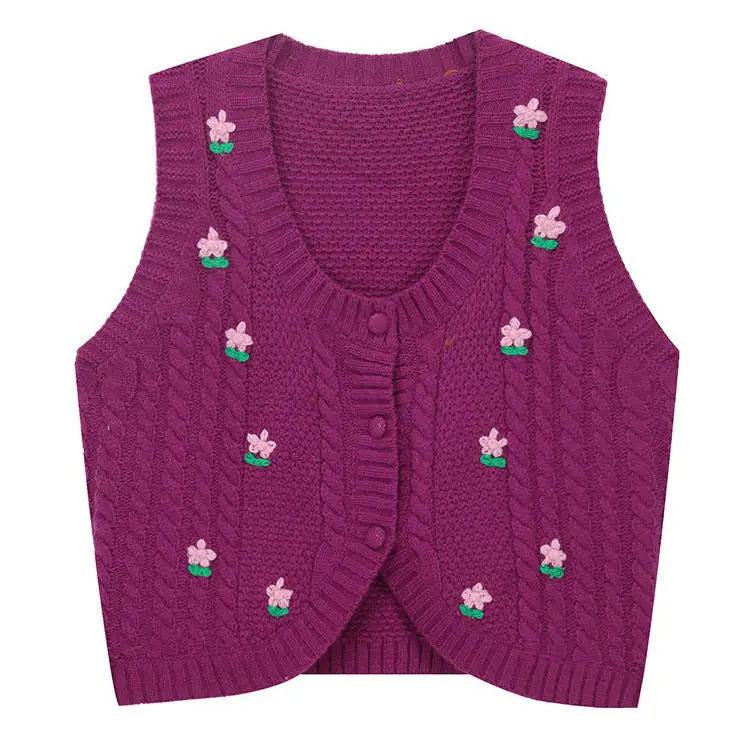 Grandmacore knit vest for y2k aesthetic apparel and accessories