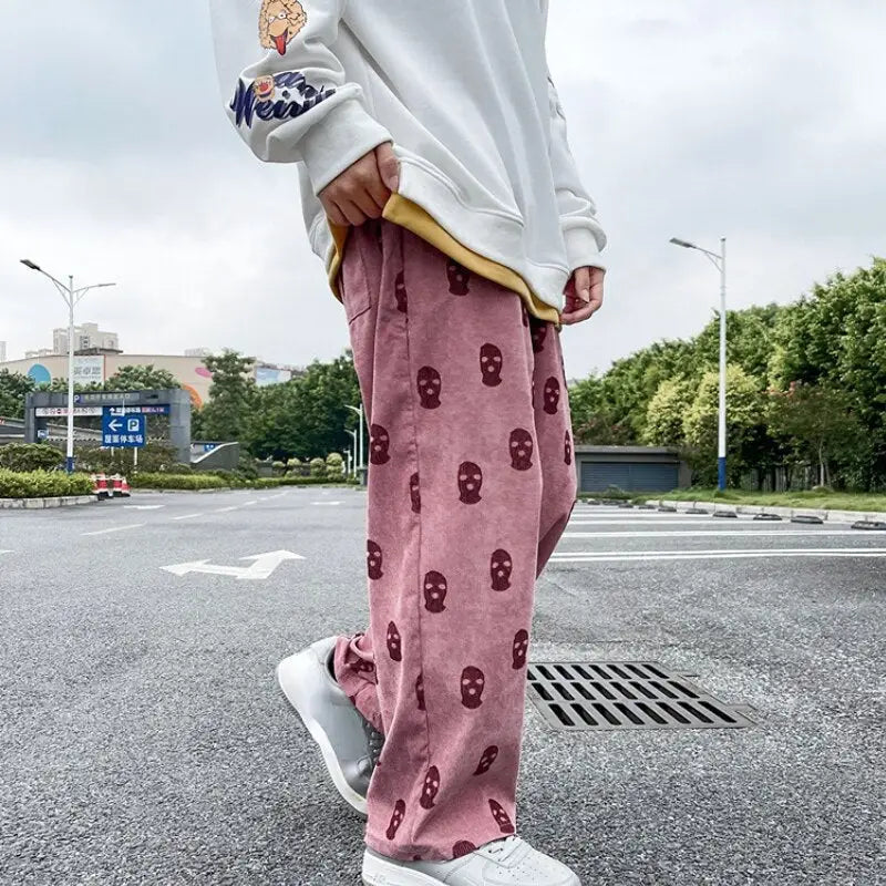Pantalons streetwear cagoule graphique y2k