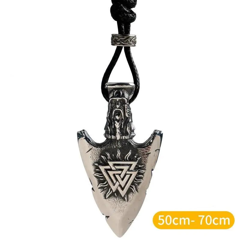 Greek stones titanium steel necklace y2k - silver pendant wax rope (adjustable) - necklaces