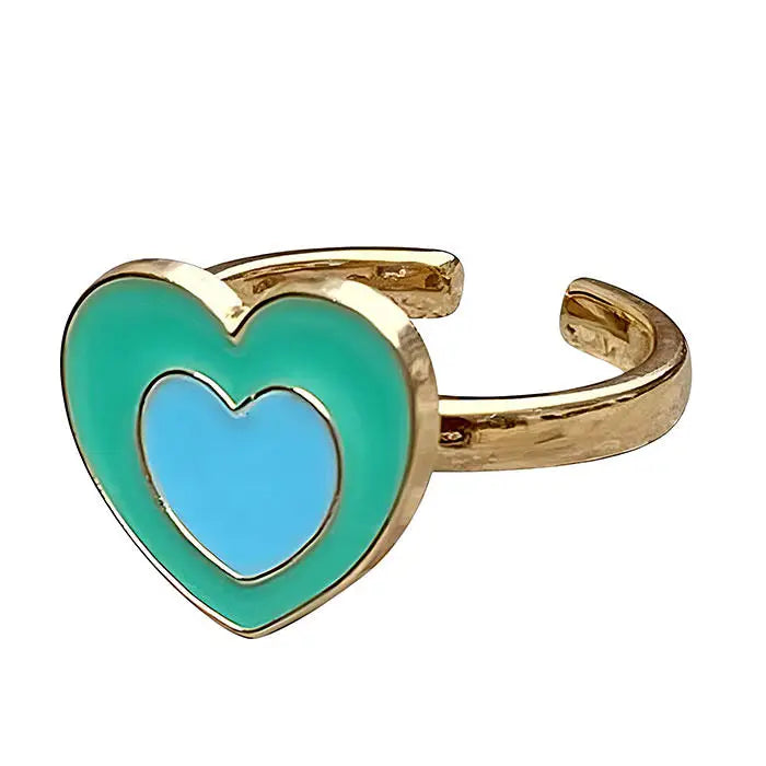 Spinning heart anxiety ring in indie y2k style - ring