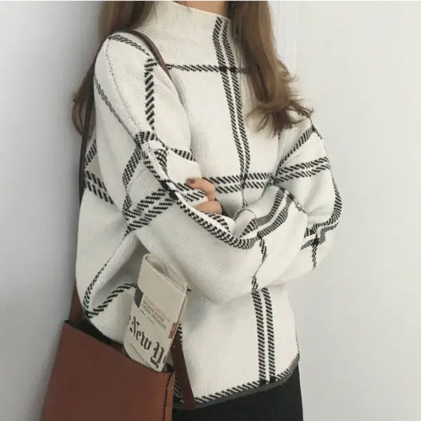 Grid lounge sweater