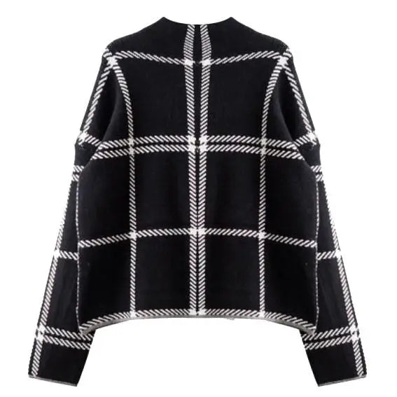 Grid lounge sweater