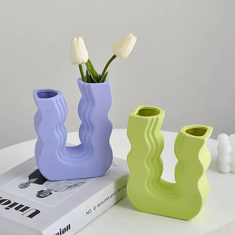 Groovy ceramic vase for a unique and dreamy home aesthetic