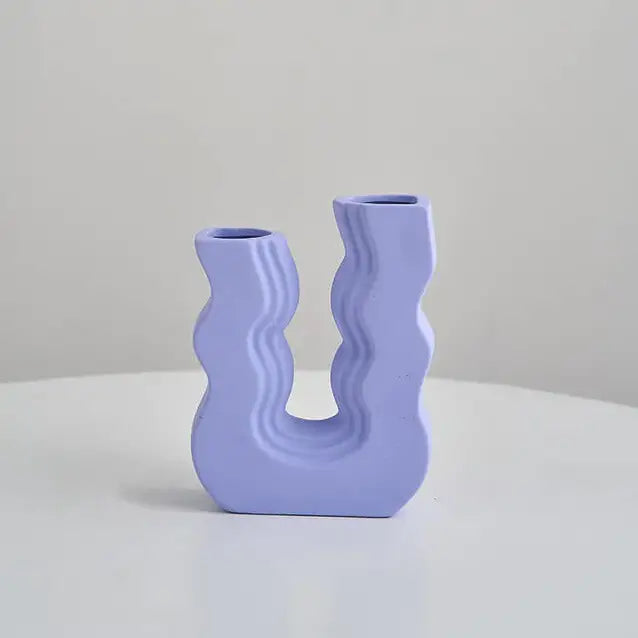 Groovy ceramic vase for a unique and dreamy home aesthetic - purple / small